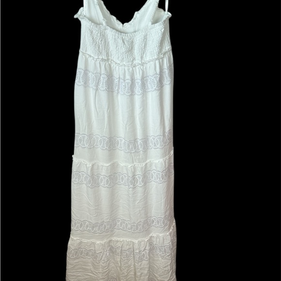 Jessica Simpson White Spaghetti Strap Boho Chic XS Maxi Summer Dress Brand New - Picture 3 of 9